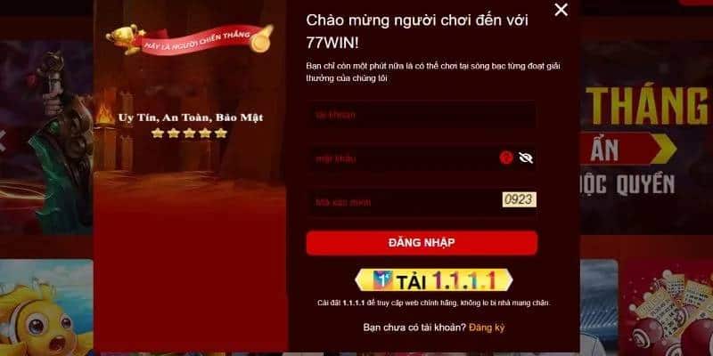 Cách đăng nhập 77Win nhanh chóng chỉ với 4 bước